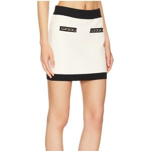Generation Love Emmy Sweater Chain Skirt in Cream & Black
